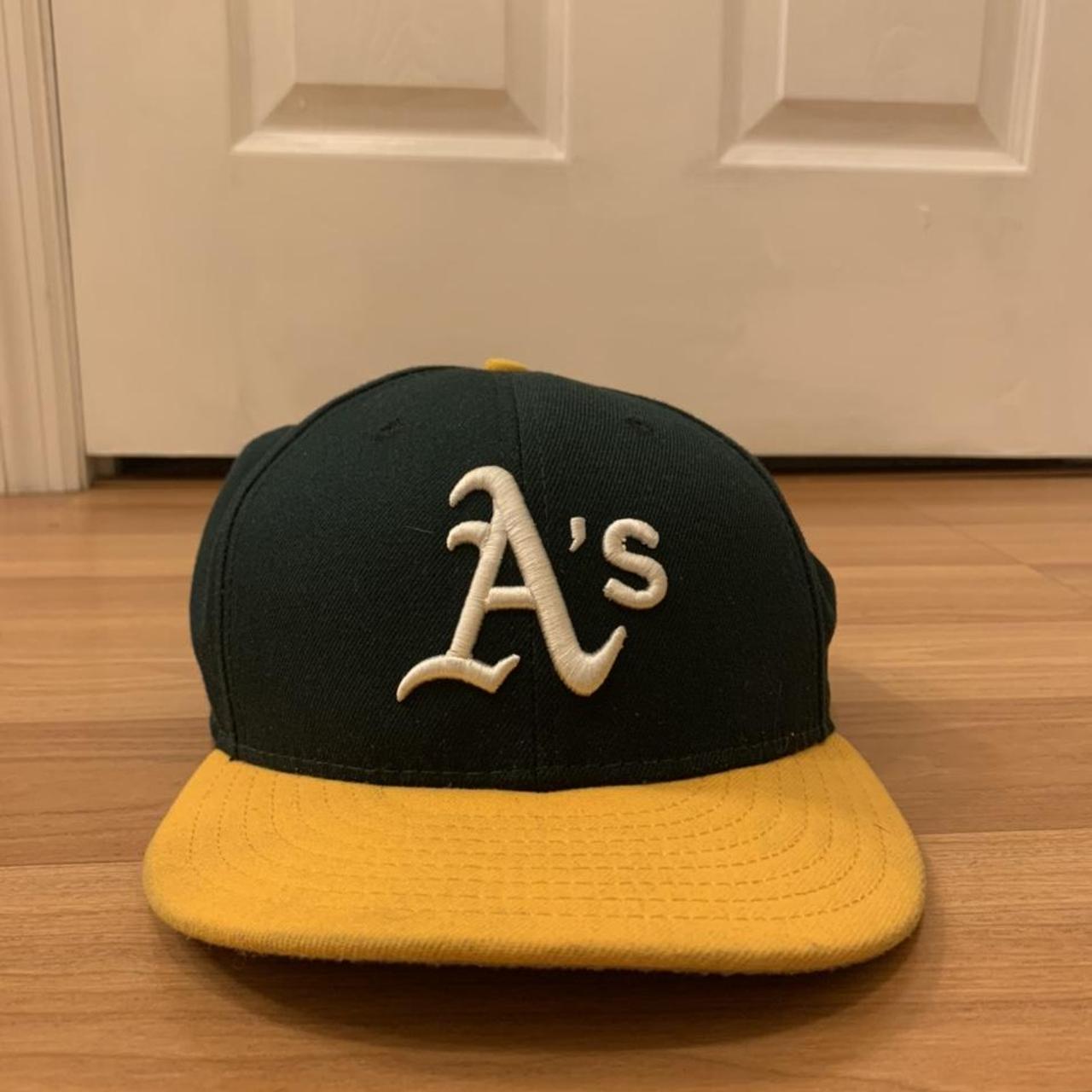 Men's New Era Gold Oakland Athletics Retro