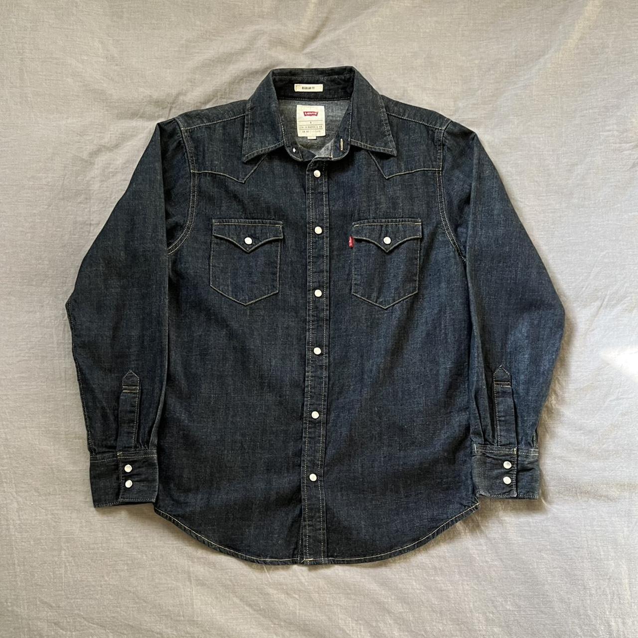 BRAND NEW LEVI’S Denim Western Long-Sleeve Button... - Depop