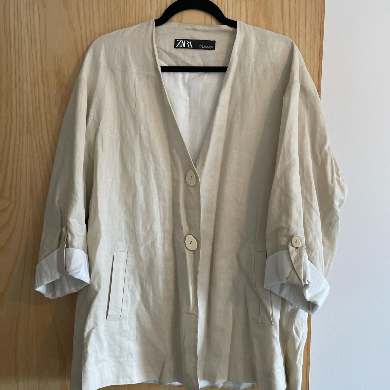 Zara Women's Cream Jacket | Depop