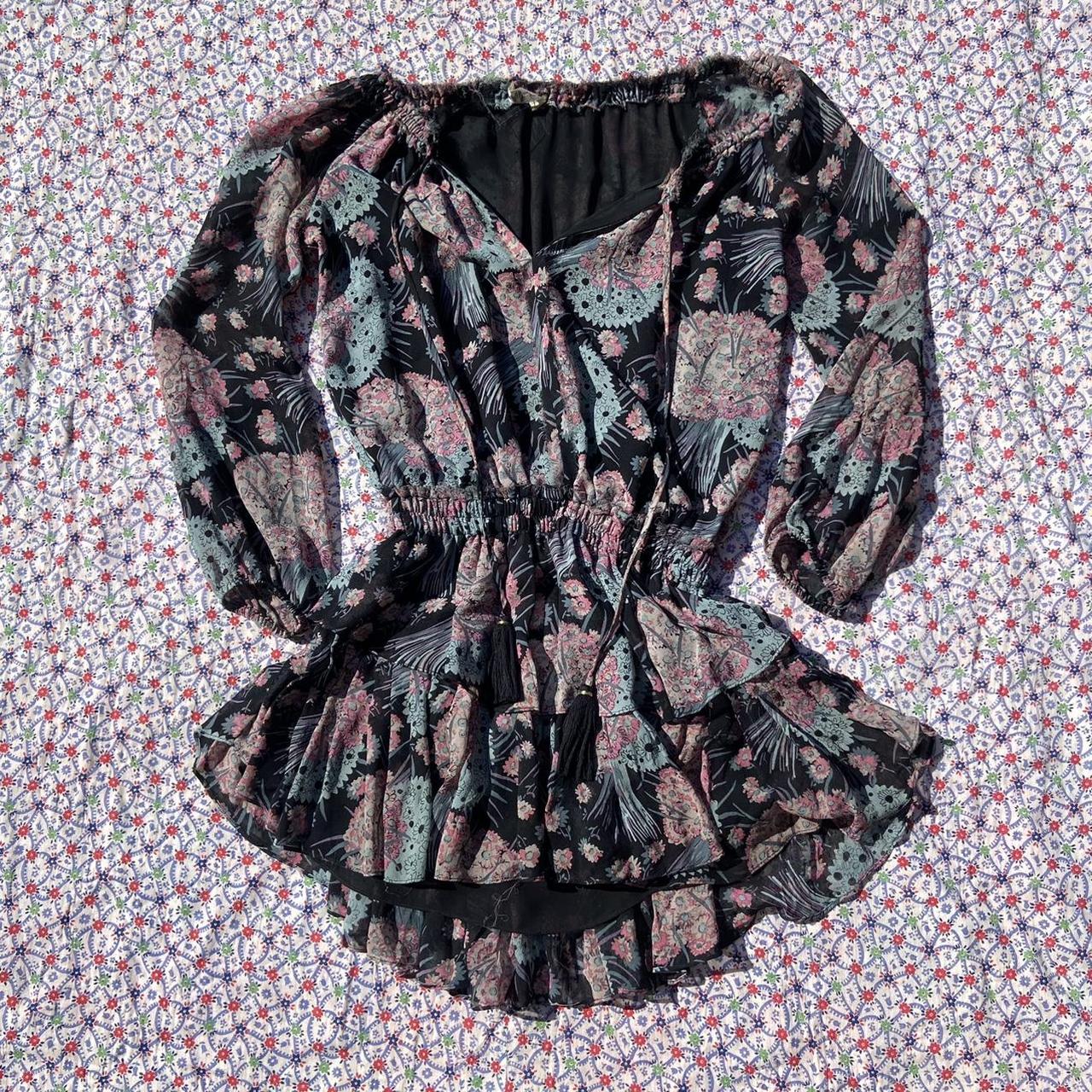 Gorgeous Loveshack Fancy popover dress. Rare print... - Depop