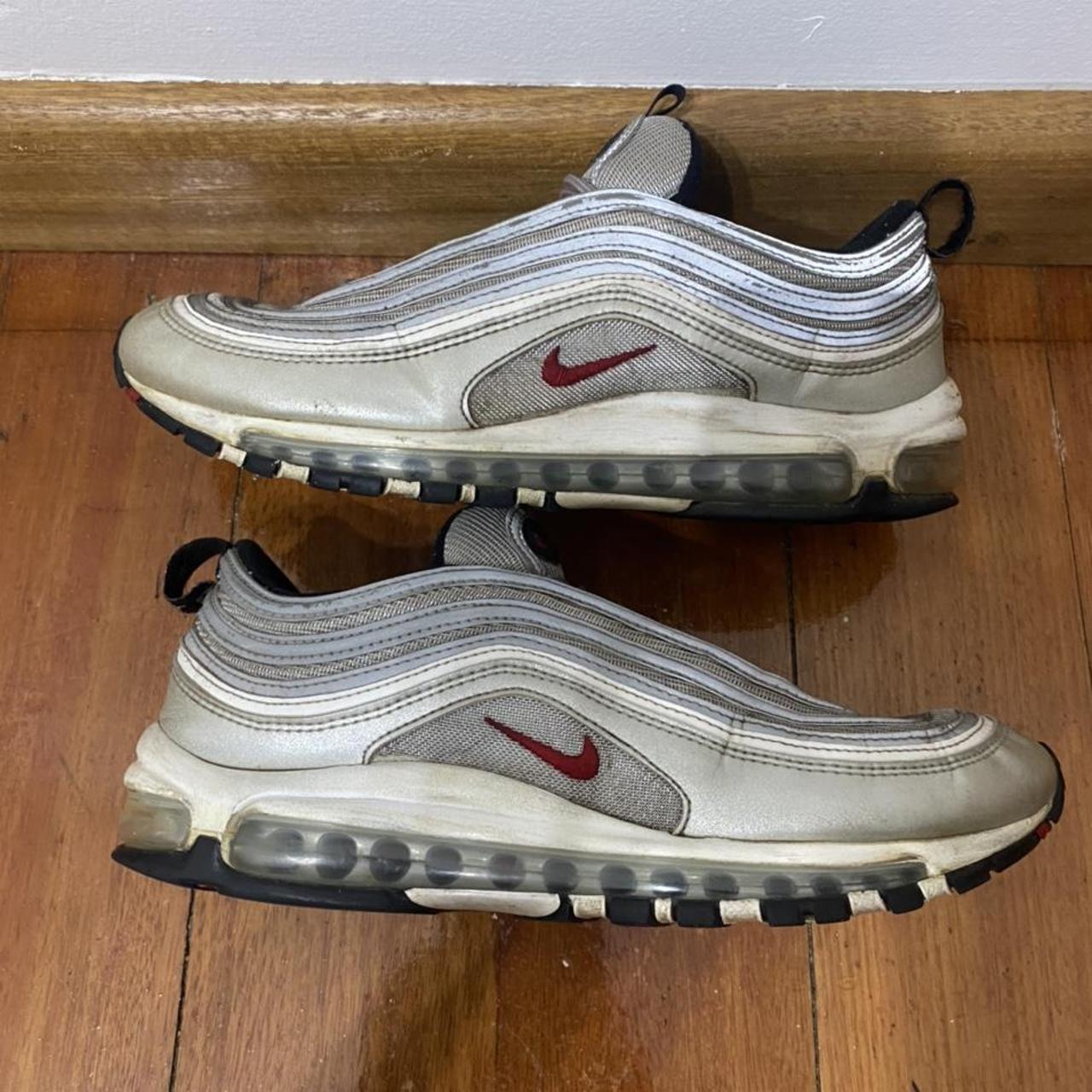 Here we have a classic pair of the Nike 97 Silver... - Depop