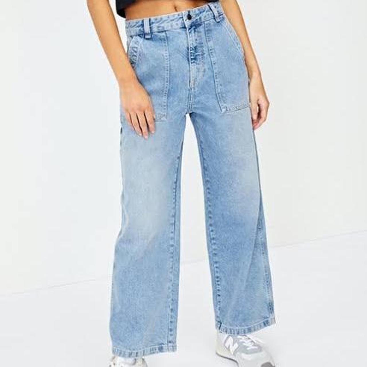 Glassons wide leg cargo jeans fits 10-14 BNWT denim - Depop
