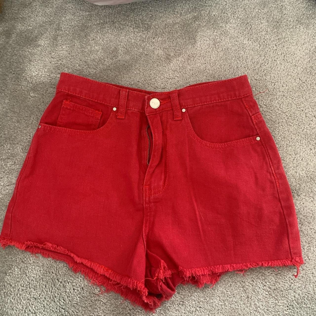 Red PLT shorts! Perfect condition- barely worn! Soze... - Depop