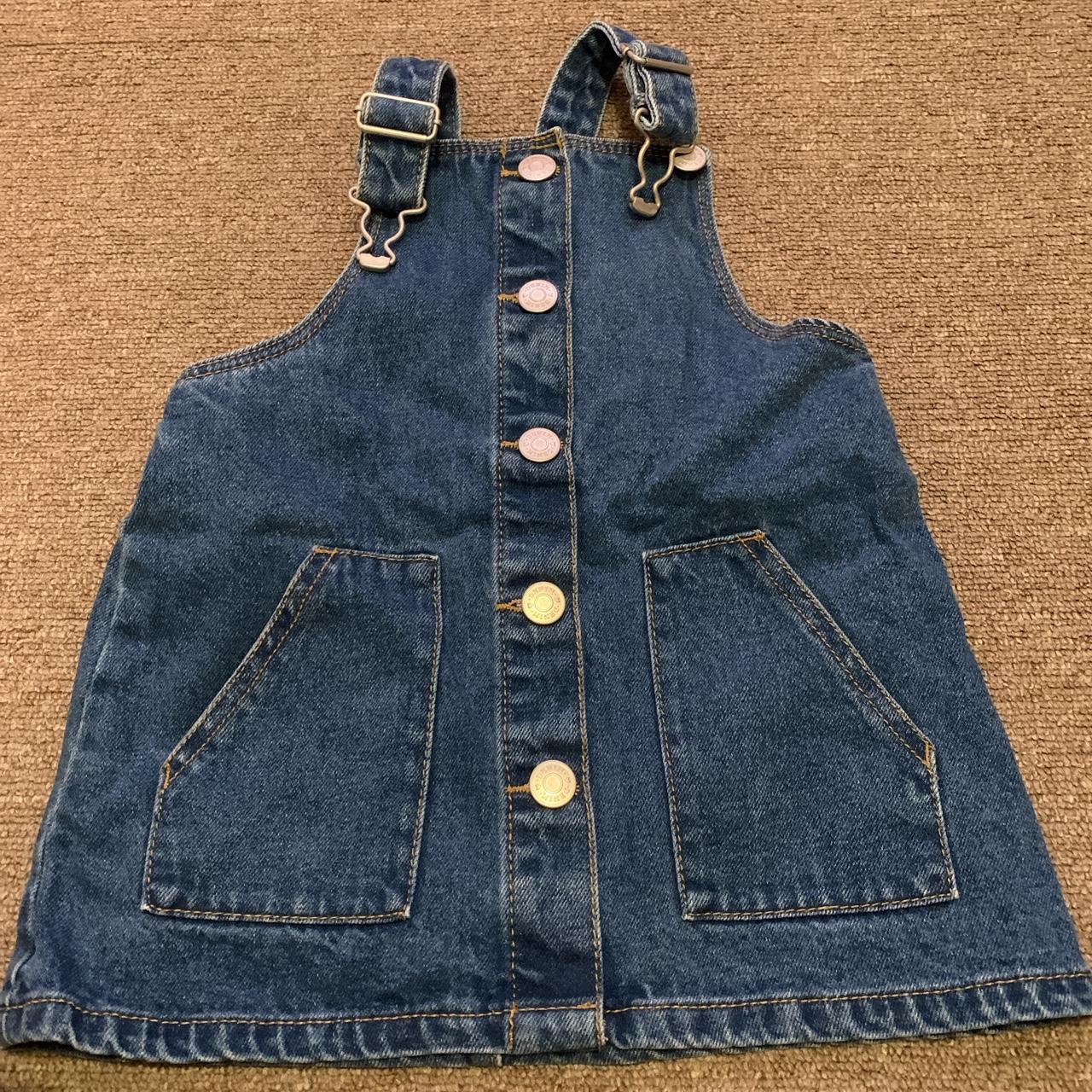 Girls denim pinafore dress dungaree dress aged 3