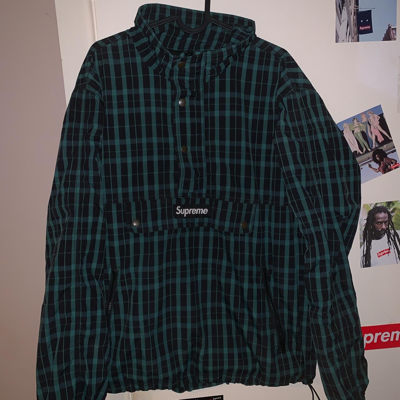 Supreme nylon plaid pullover, Green, Bought from the...