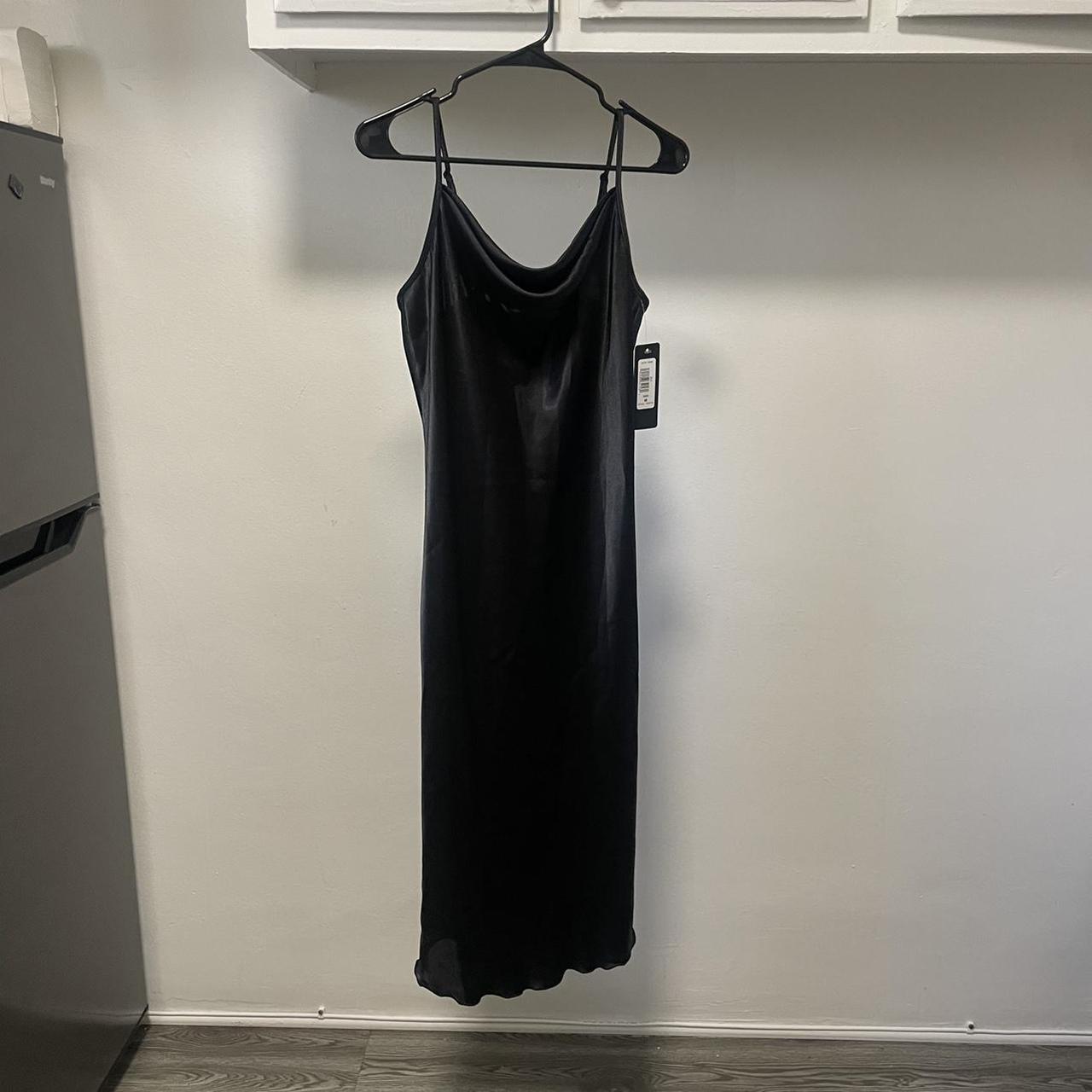 Product Image 1 - Bebe black satin dress. Spaghetti