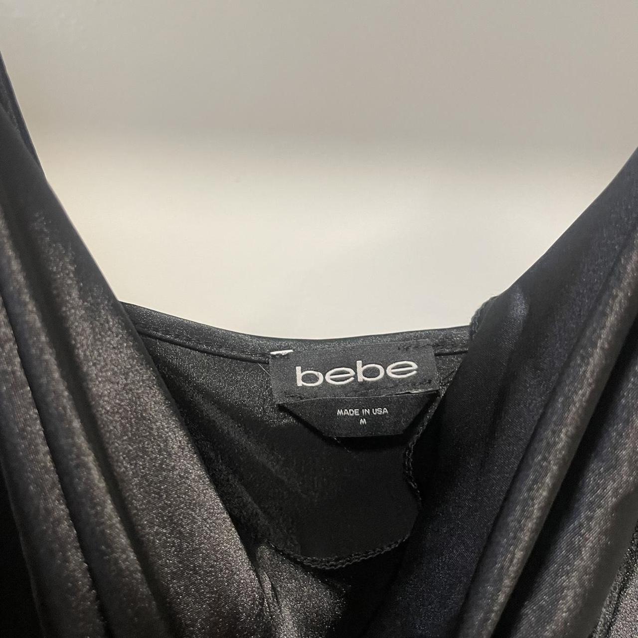 Product Image 3 - Bebe black satin dress. Spaghetti