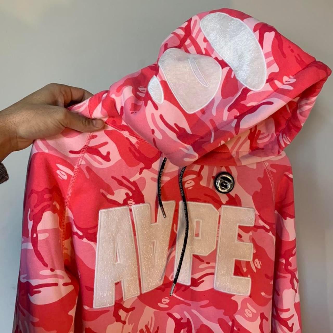 bape sweatshirt pink