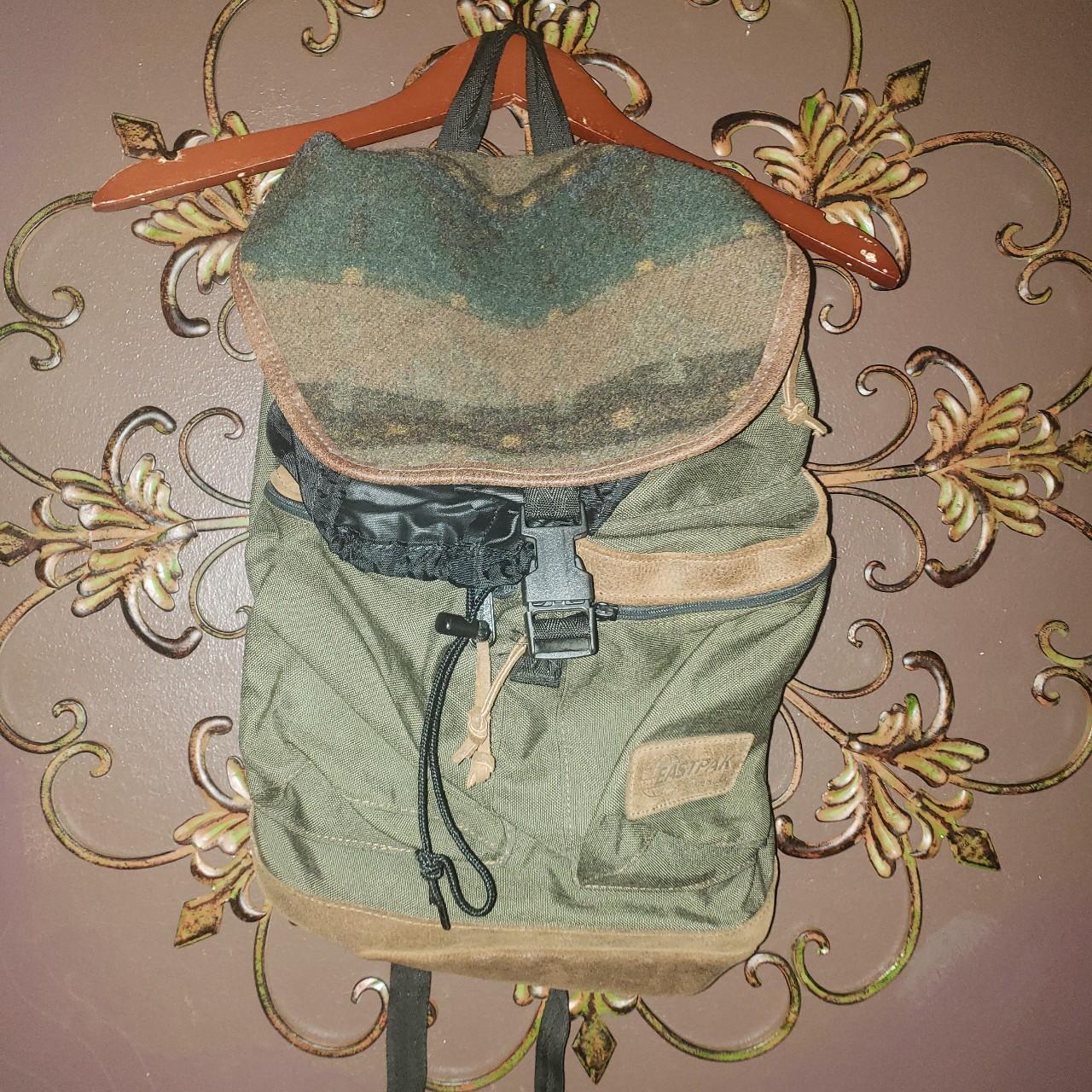 Vintage (90s) EASTPAK Tribal Backpack Nylon/leather... Depop