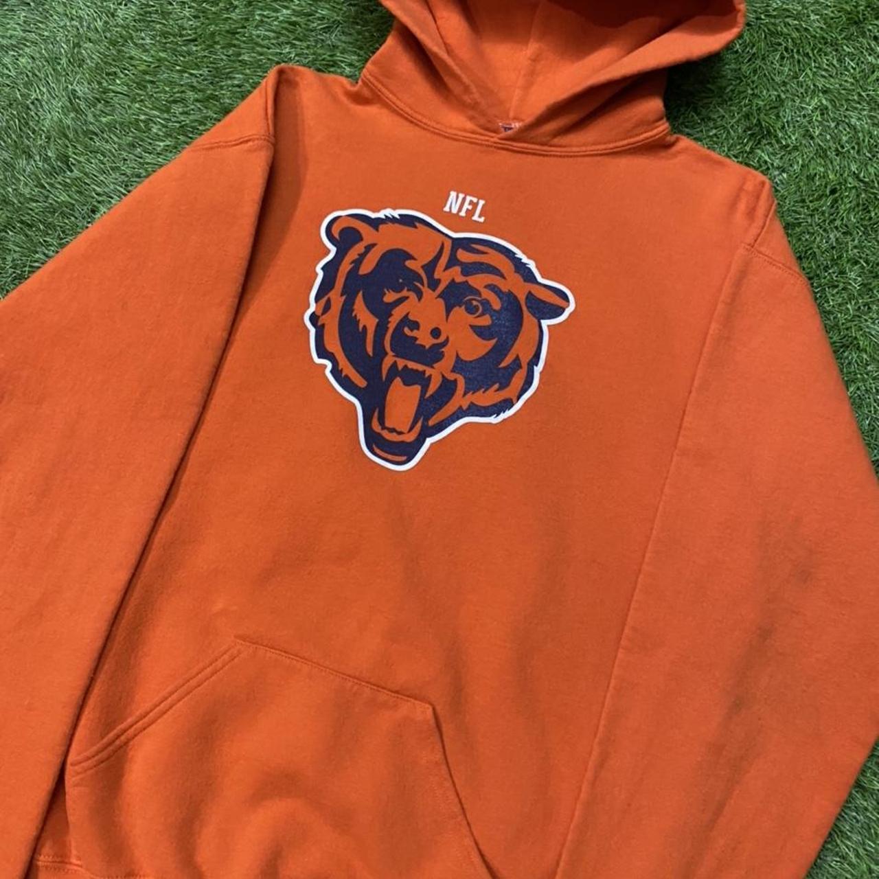 CHICAGO BEARS RETRO CLASSIC FLC PO HOODIE (MIDNIGHT NAVY/ORANGE