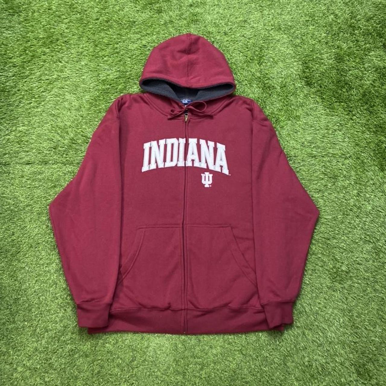 Indiana University Zip Up Hoodie! Condition: Refer... - Depop