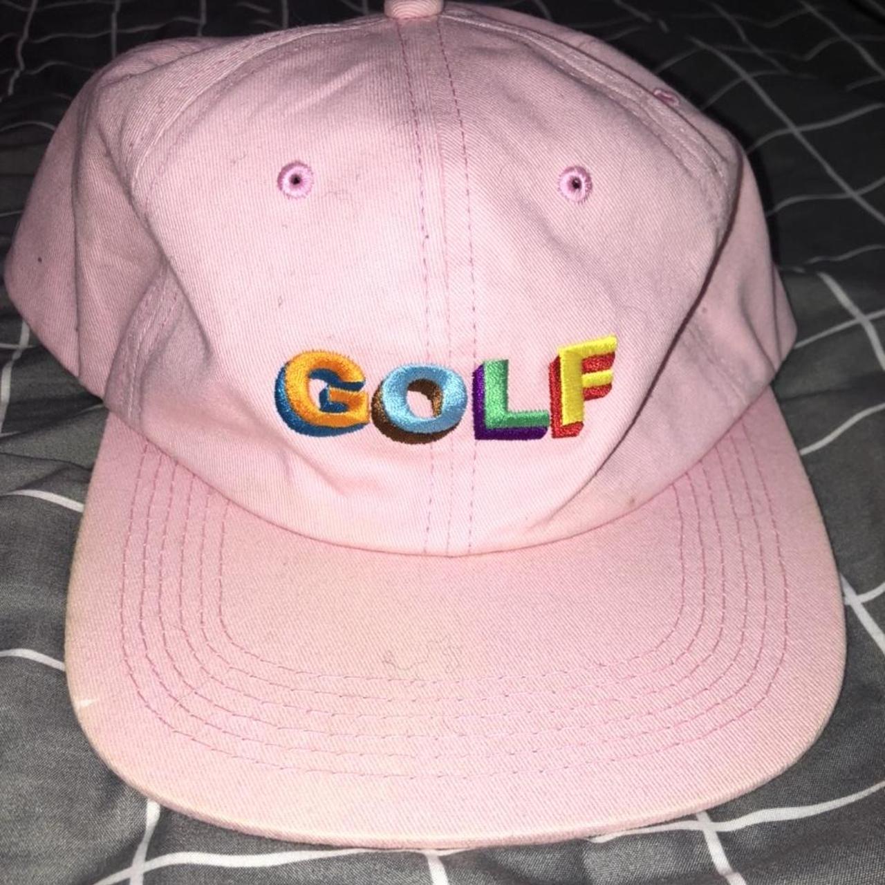 Golf Wang Men's Pink Hat Depop