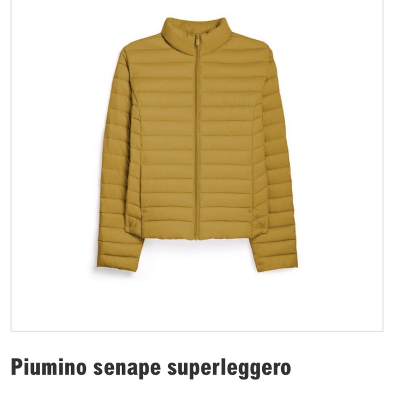 Primark mustard puffer padded jacket Size small.... Depop