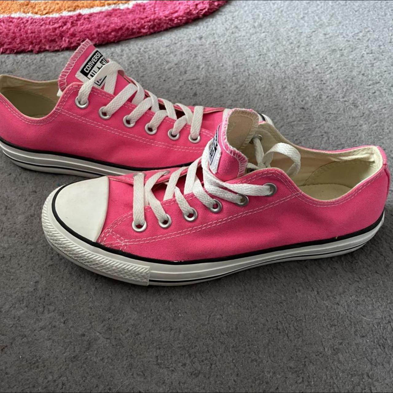 neon pink converse shoes