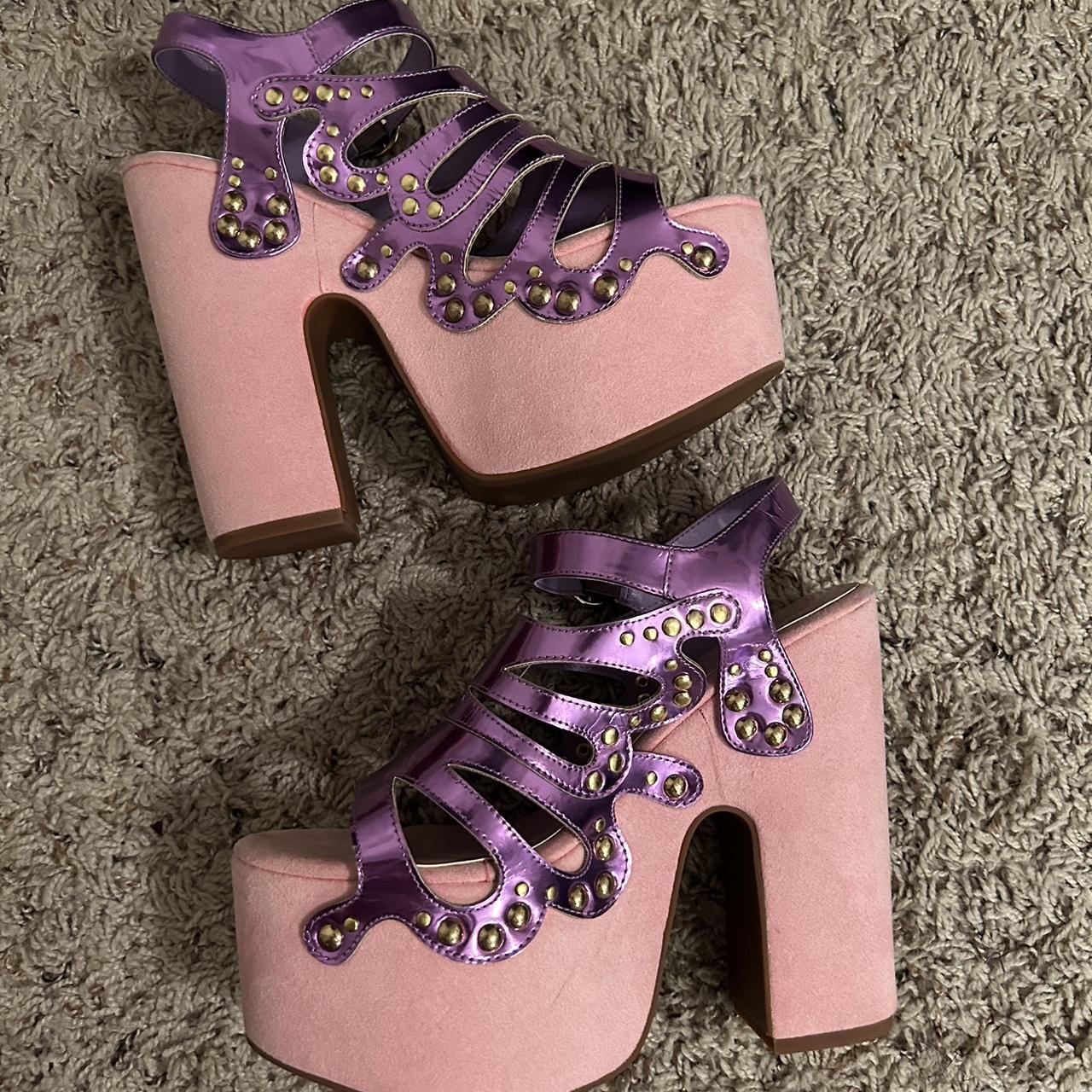 Sugar Thrillz Butterfly Platform Heels Like New Depop