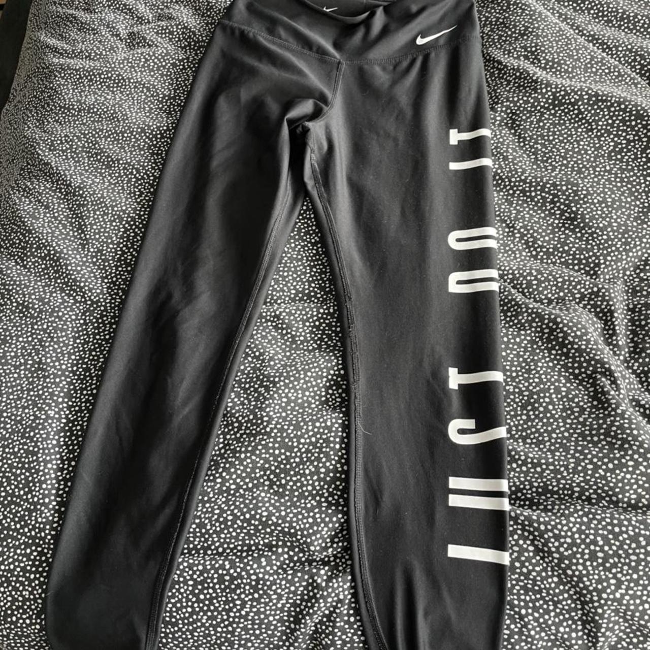 nike leggings just do it black