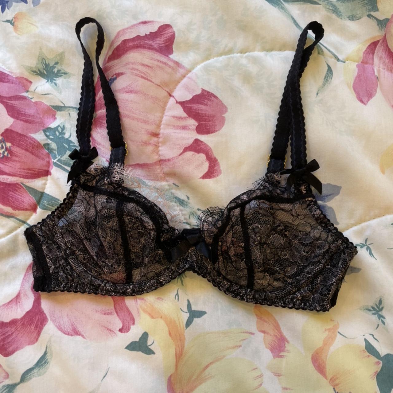 Agent provocateur arielle bra in black and pink... - Depop