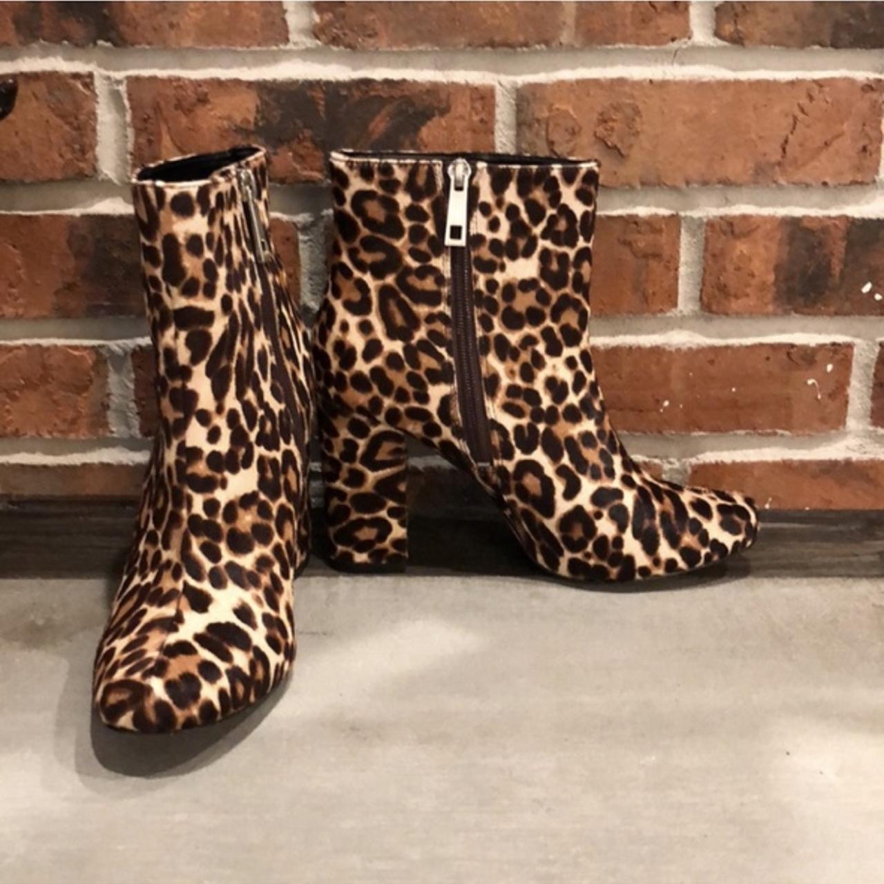 Charles david leopard booties best sale