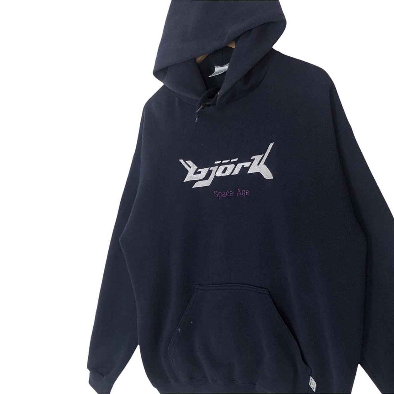 Vintage Space Age's Bjork Embroidery logo Hoodie | Depop