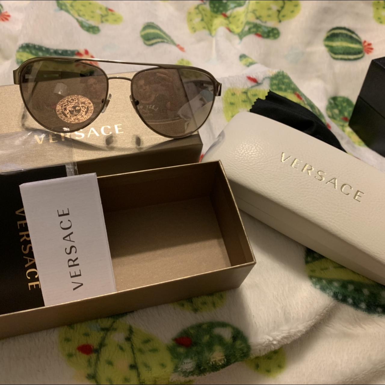 Pre owned Authentic Versace sunglasses Mirror Mod Depop