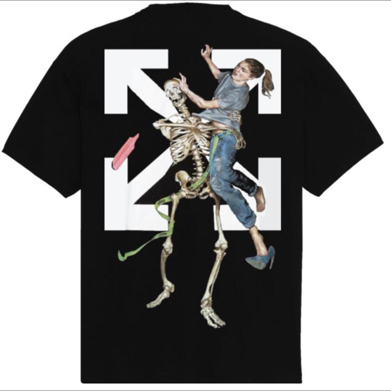 Off-White Pascal Skeleton Printed T-Shirt slim fit... - Depop