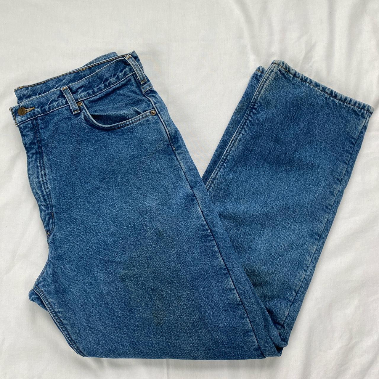 Carhartt Fleece-Lined Denim Jeans 40W x 34L Average... - Depop