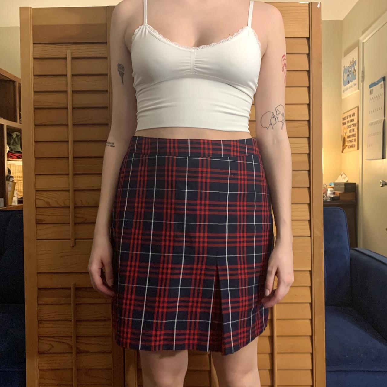Vintage plaid schoolgirl mini skirt by Parker! Made... - Depop