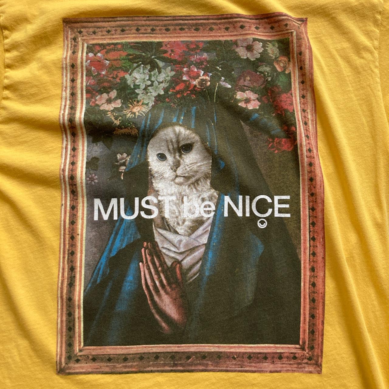 Rip N Dip yellow Mother Mary Cat T shirt sz