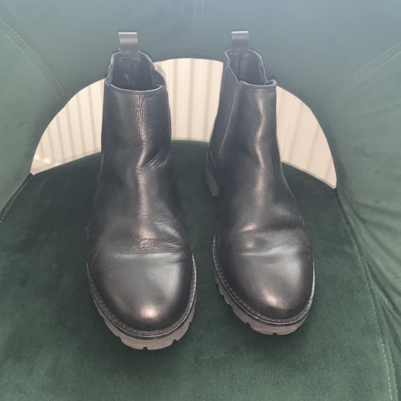 ASOS leather Chelsea boots Worn twice Size 4 Policy... - Depop