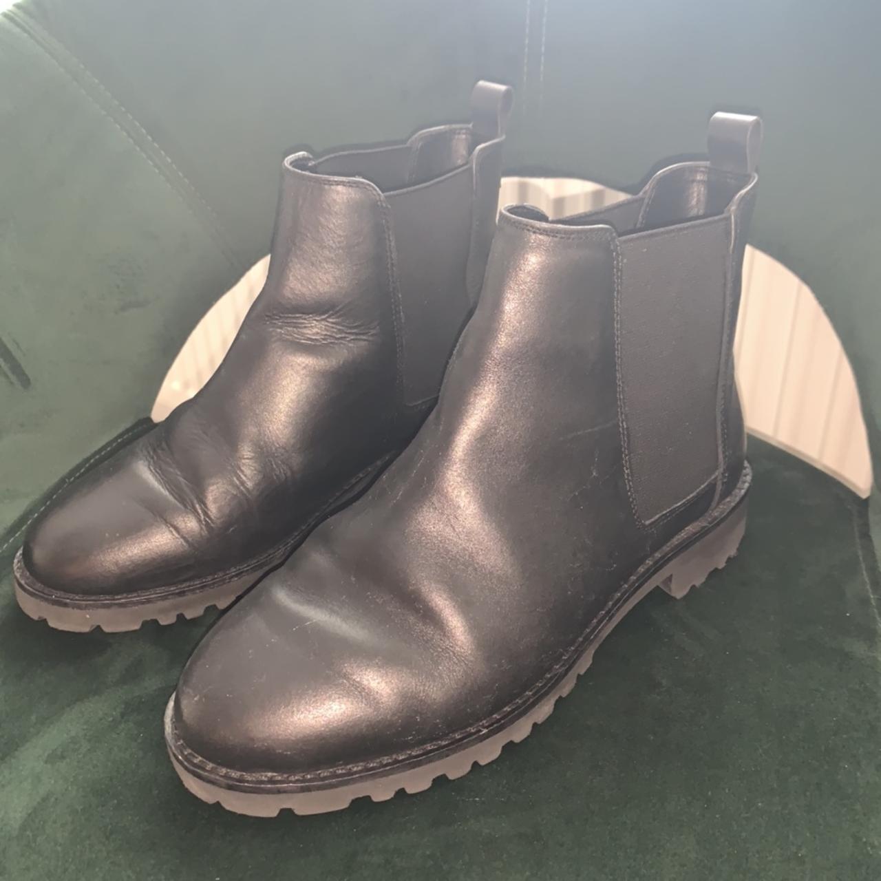 ASOS leather Chelsea boots Worn twice Size 4 Policy... - Depop