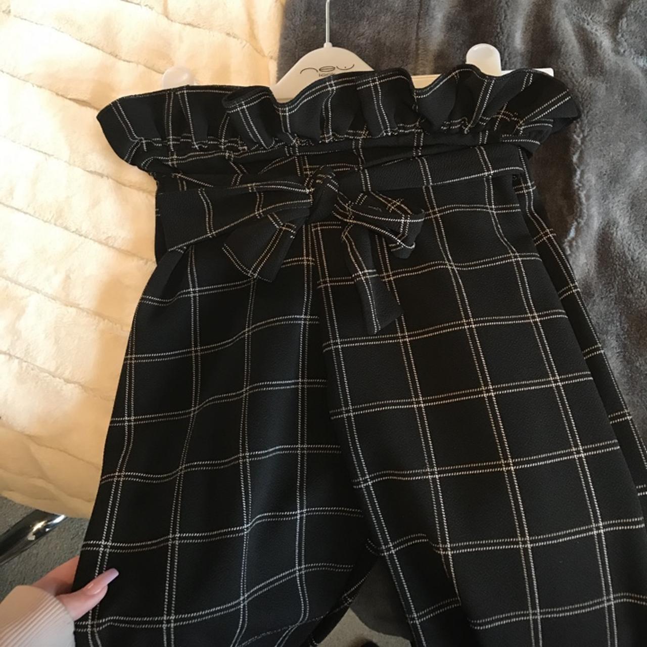 Paperbag Skinny Trousers Paper Bag Checked Trousers Paperbag Tweed