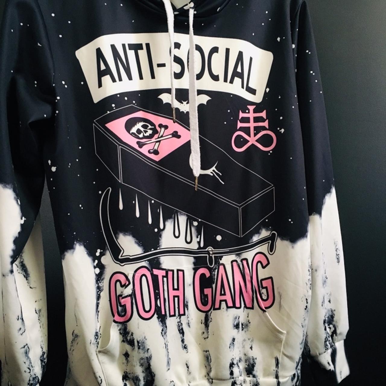 Anti social goth sales gang hoodie