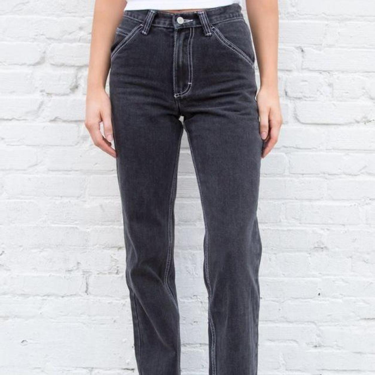 Black CRISPINA jeans brandy Melville (Size M) - Depop