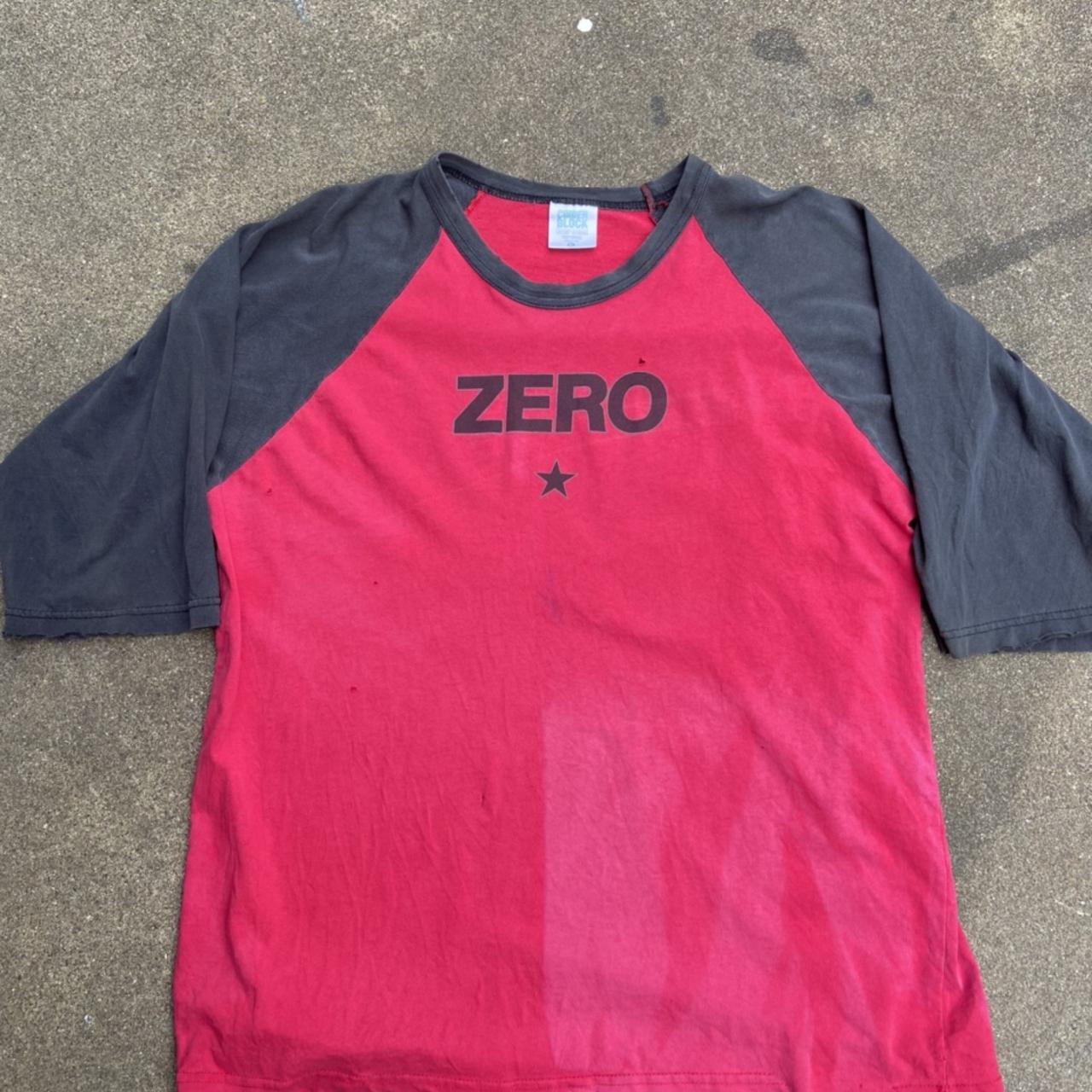 Vintage 90s Smashing Pumpkins Zero red... - Depop