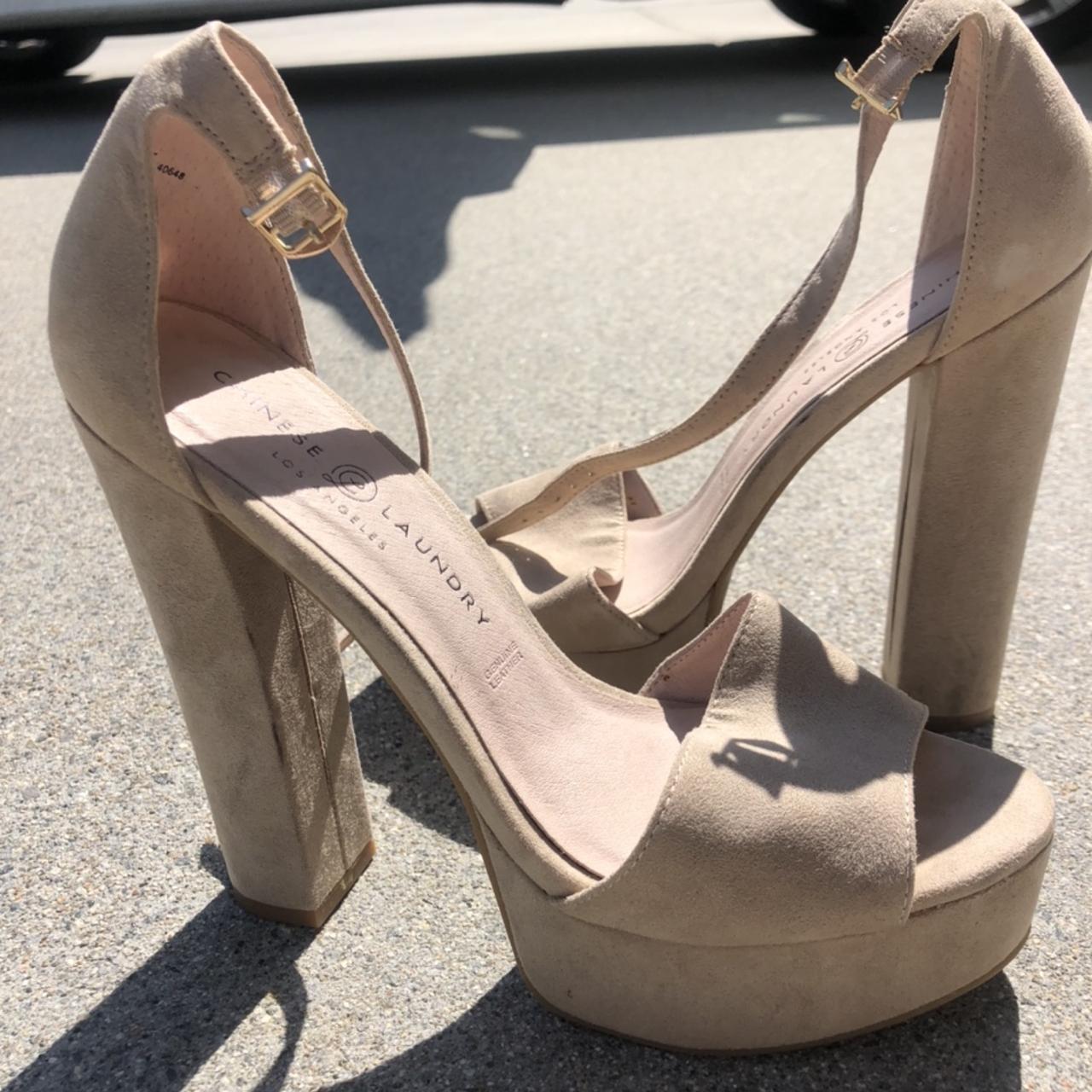 Chinese laundry beige on sale heels