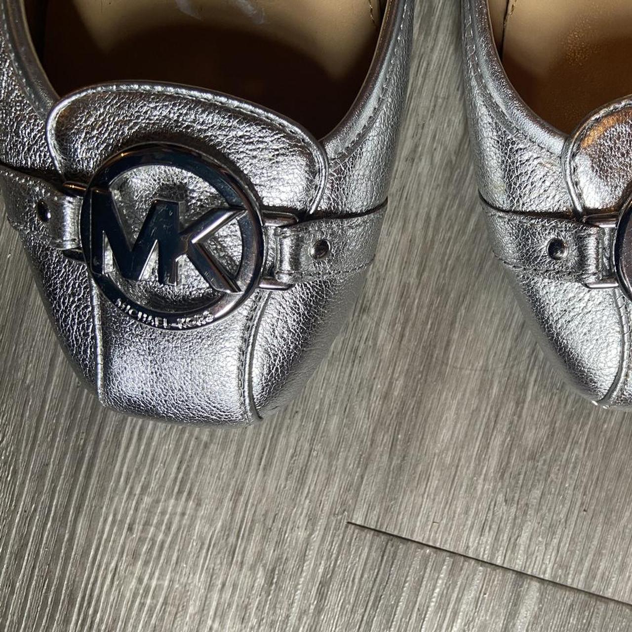 Michael kors hot sale silver loafers