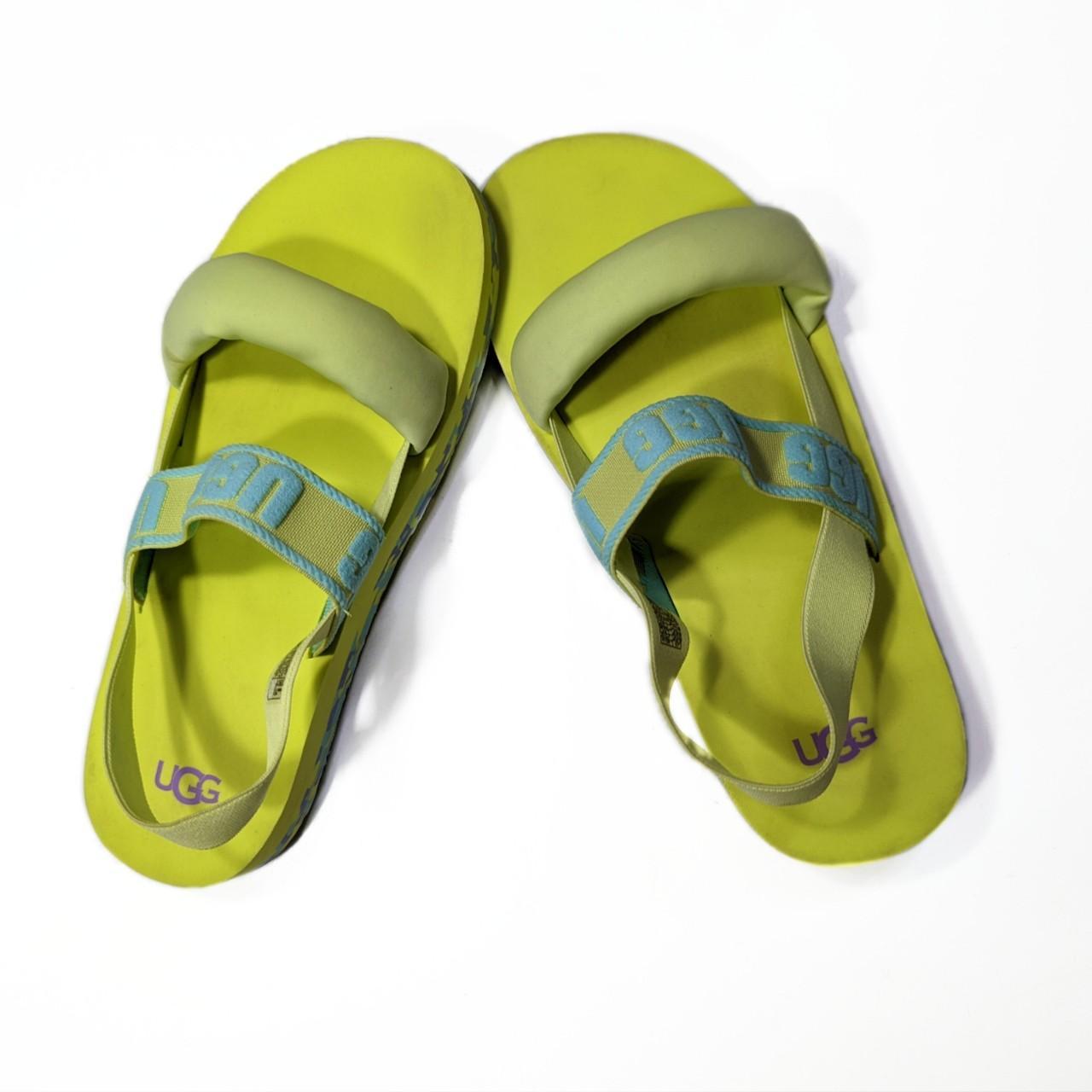 UGG Foam Lime Green Sandals Zuma Sling Cloud Sandal... Depop