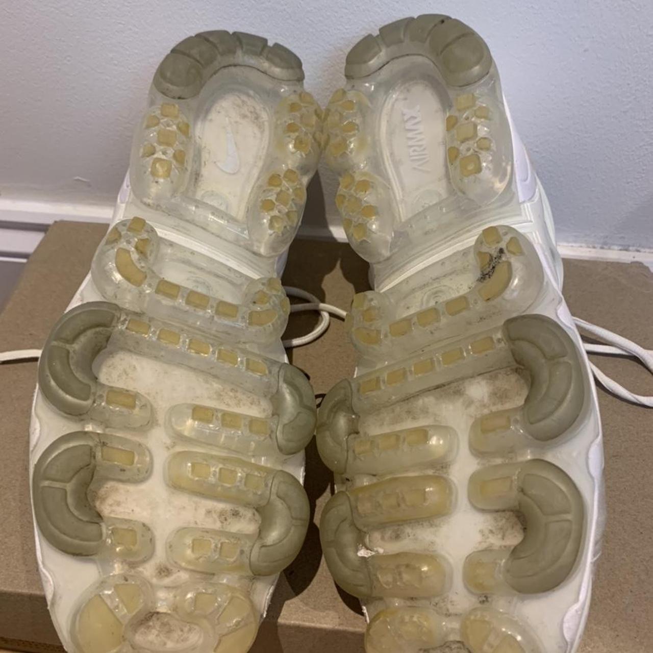 Triple White Vapormax Plus Size UK 8 Quality comfy... - Depop