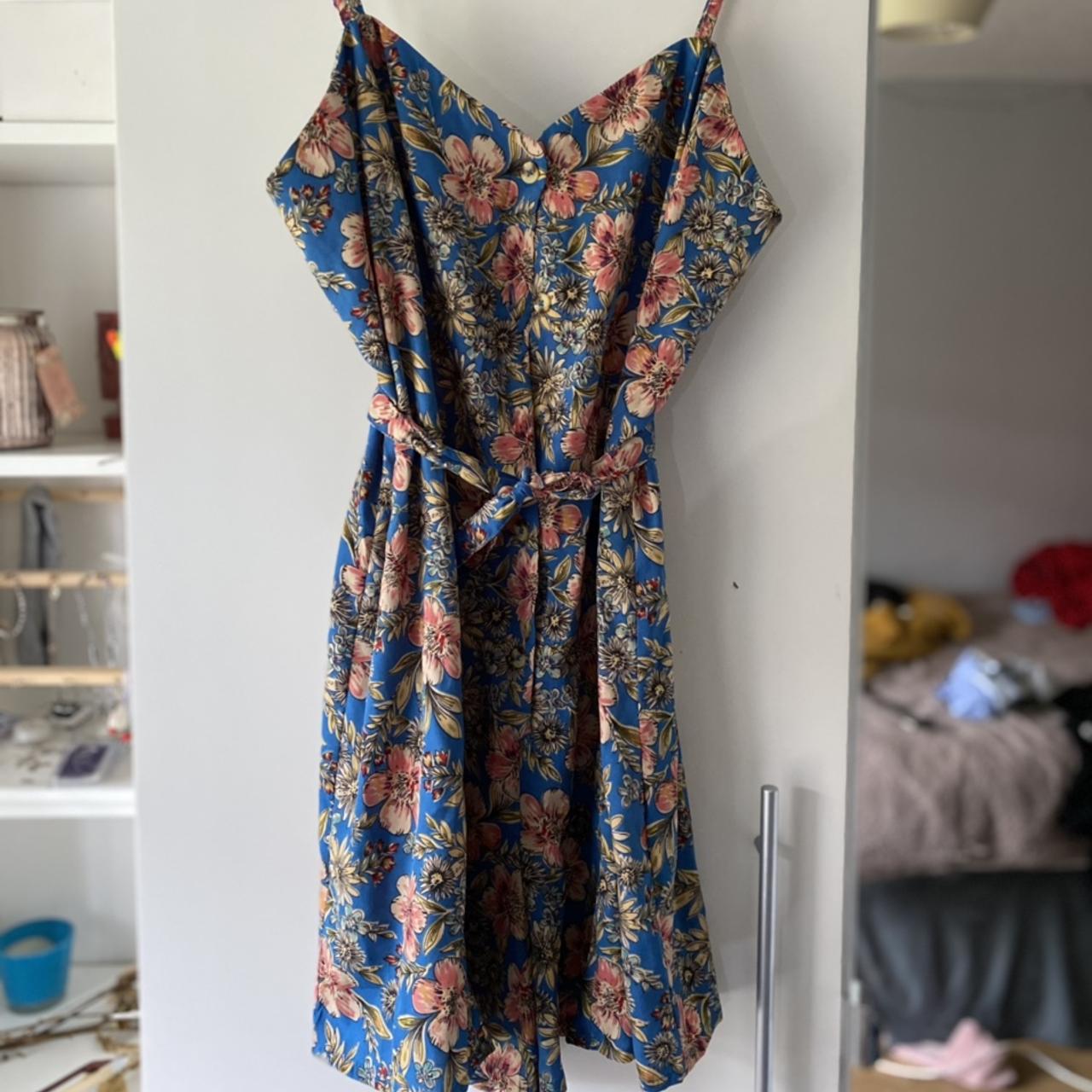 Primark Blue Floral Playsuit light and flowy