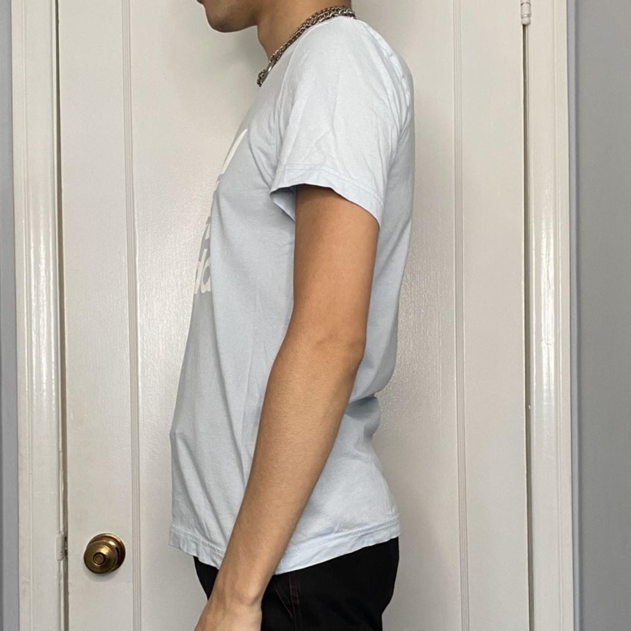 Baby Blue Adidas Trefoil Logo Tshirt powder blue... Depop