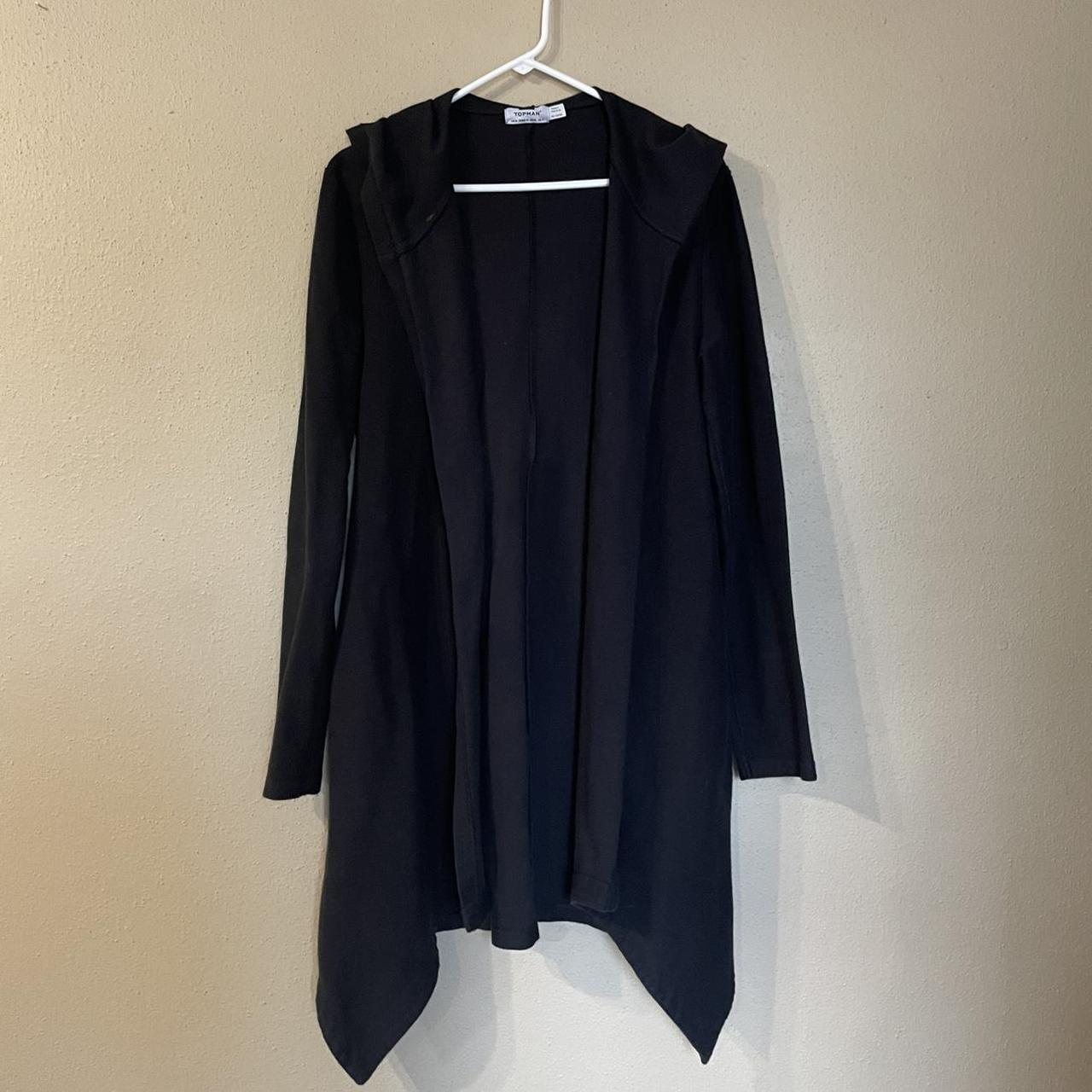 TOPMAN hooded cloak with pockets Open front Jersey... - Depop