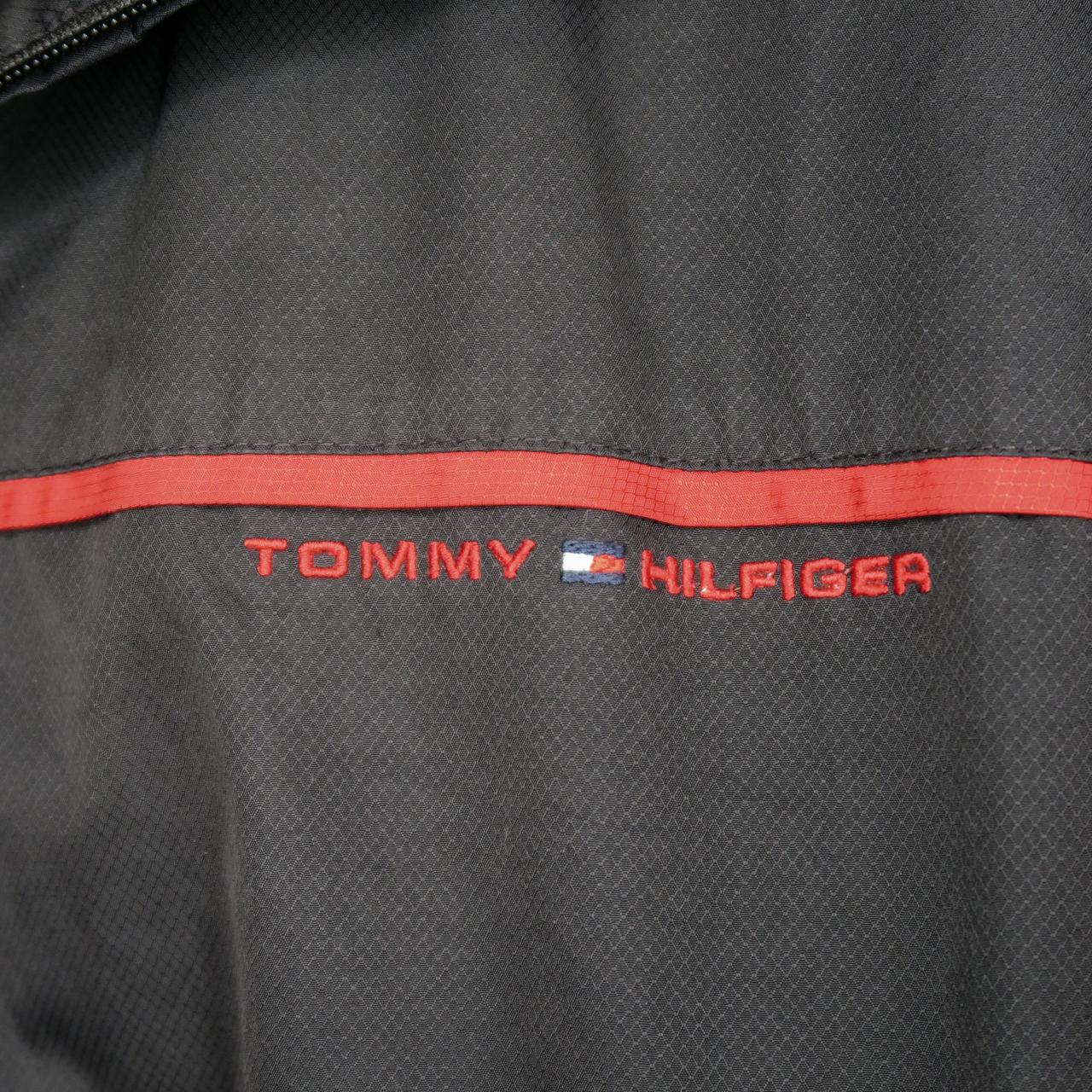 Tommy Hilfiger Men's Black and Red Jacket | Depop