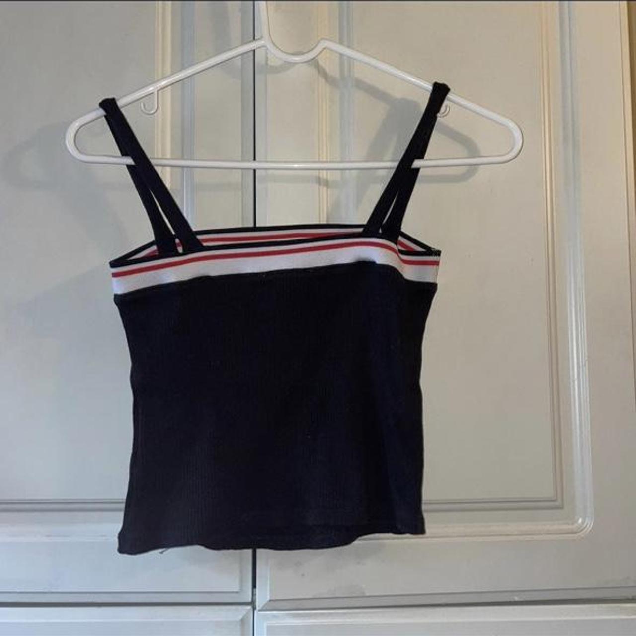 Bershka Black Stripe Tank Top excellent... - Depop