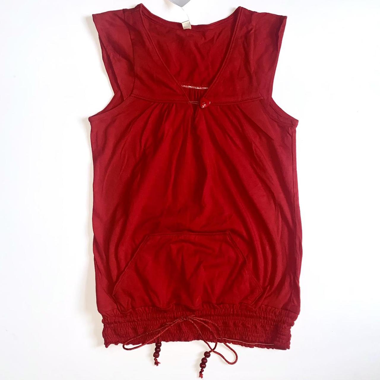 Women's Red and Burgundy Vest | Depop