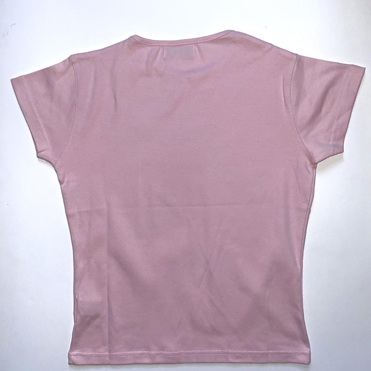 Light Pink Y2K 00s cropped tee in a super soft thick... - Depop