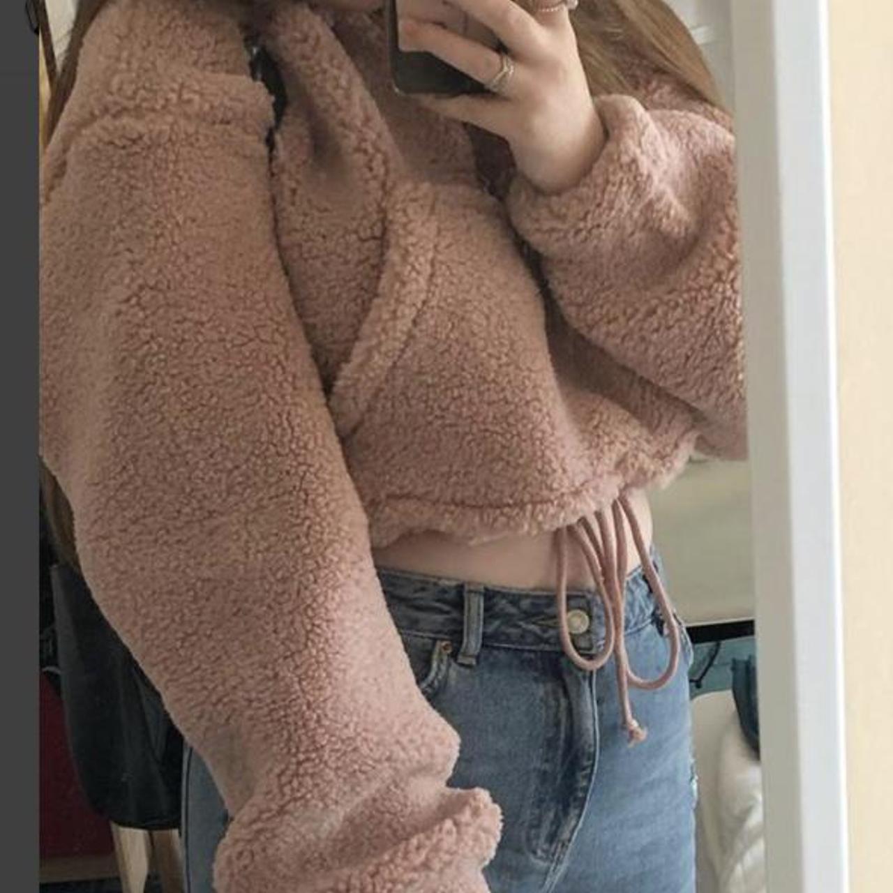 Cropped teddy outlet jumper