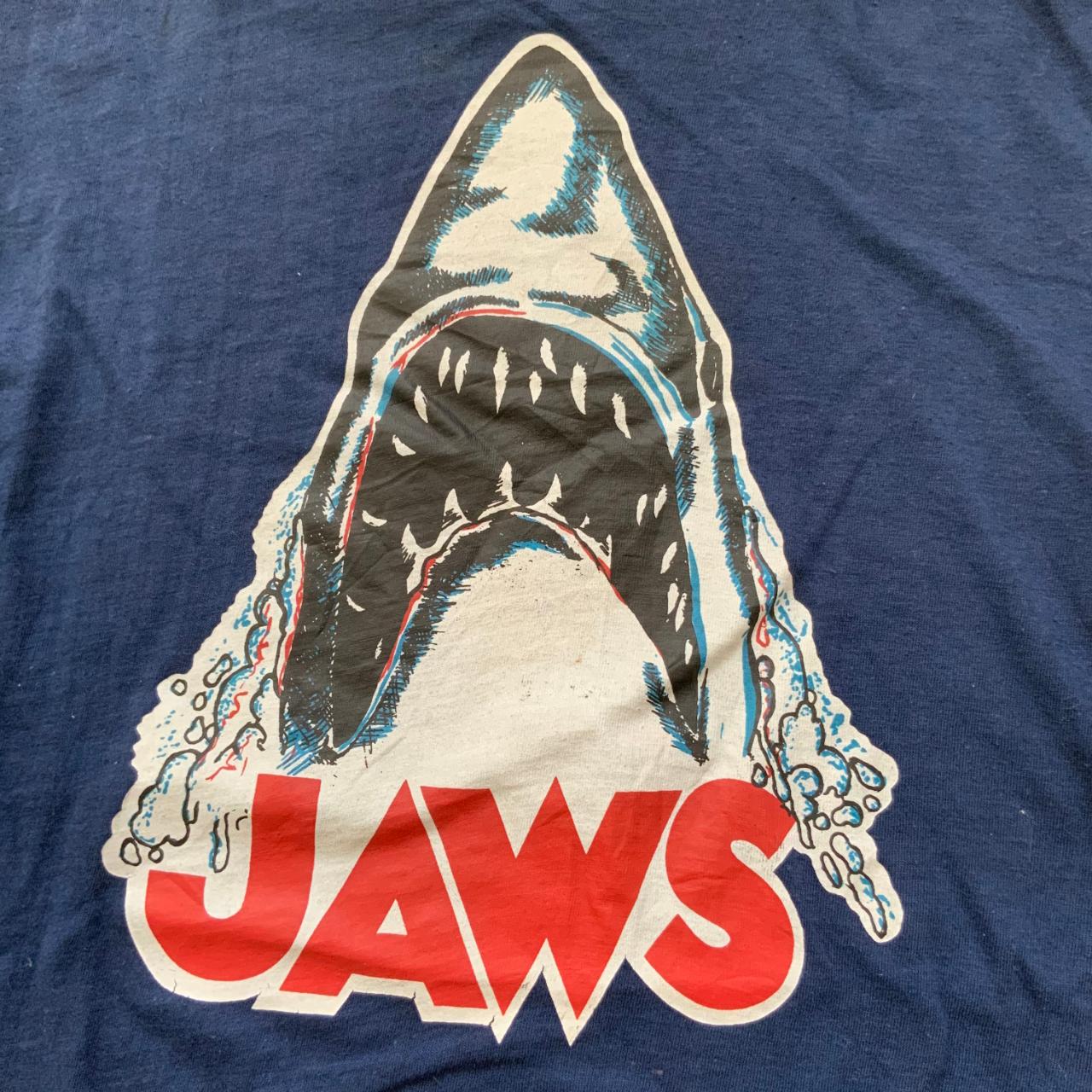 Vintage Jaws T-shirt Made in USA From 1970's Size... - Depop