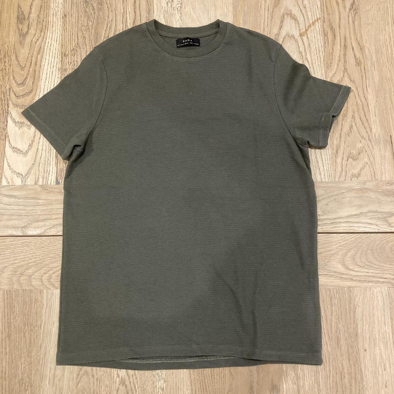 Zara Men's Khaki T-shirt | Depop