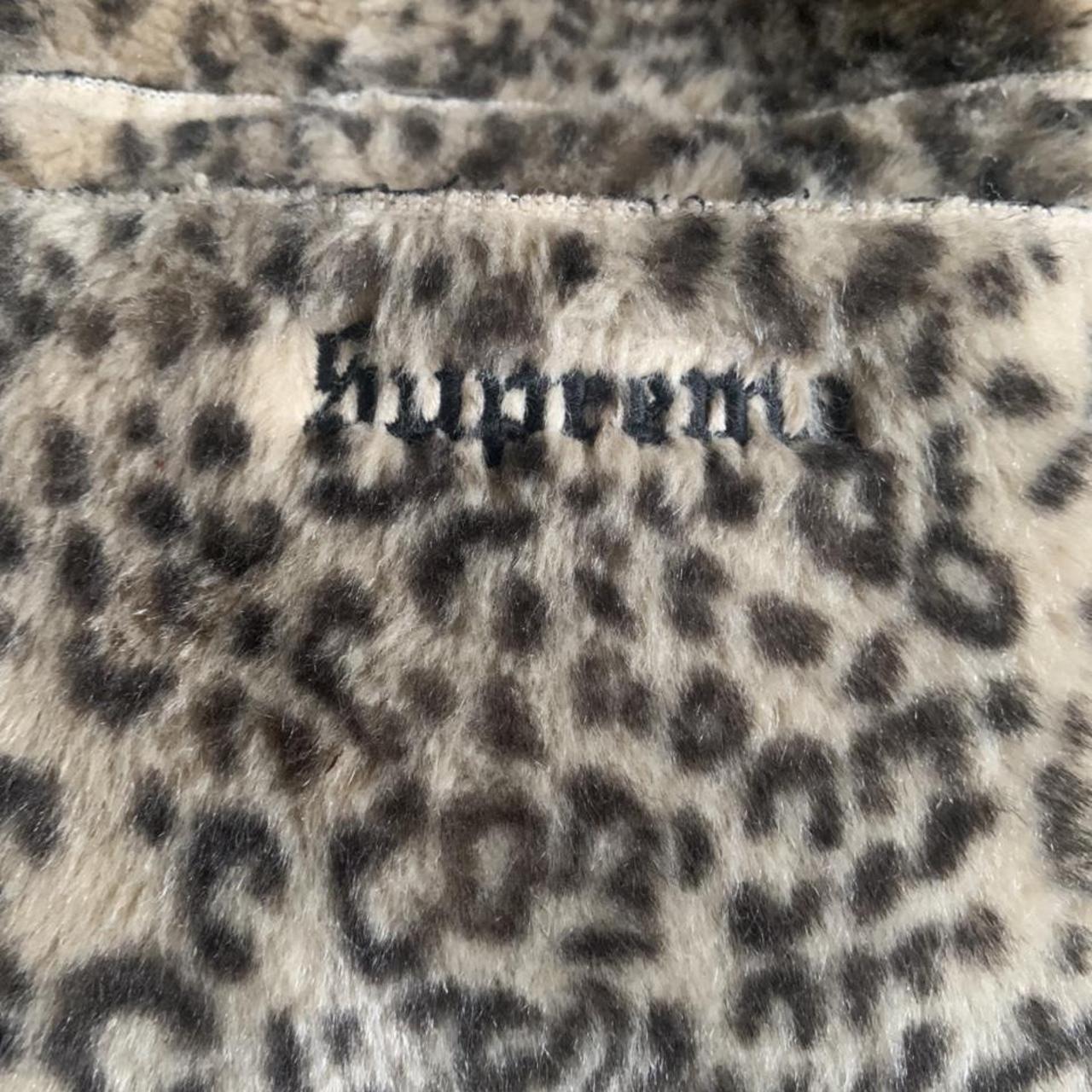 Supreme reversible faux on sale suede leopard coat