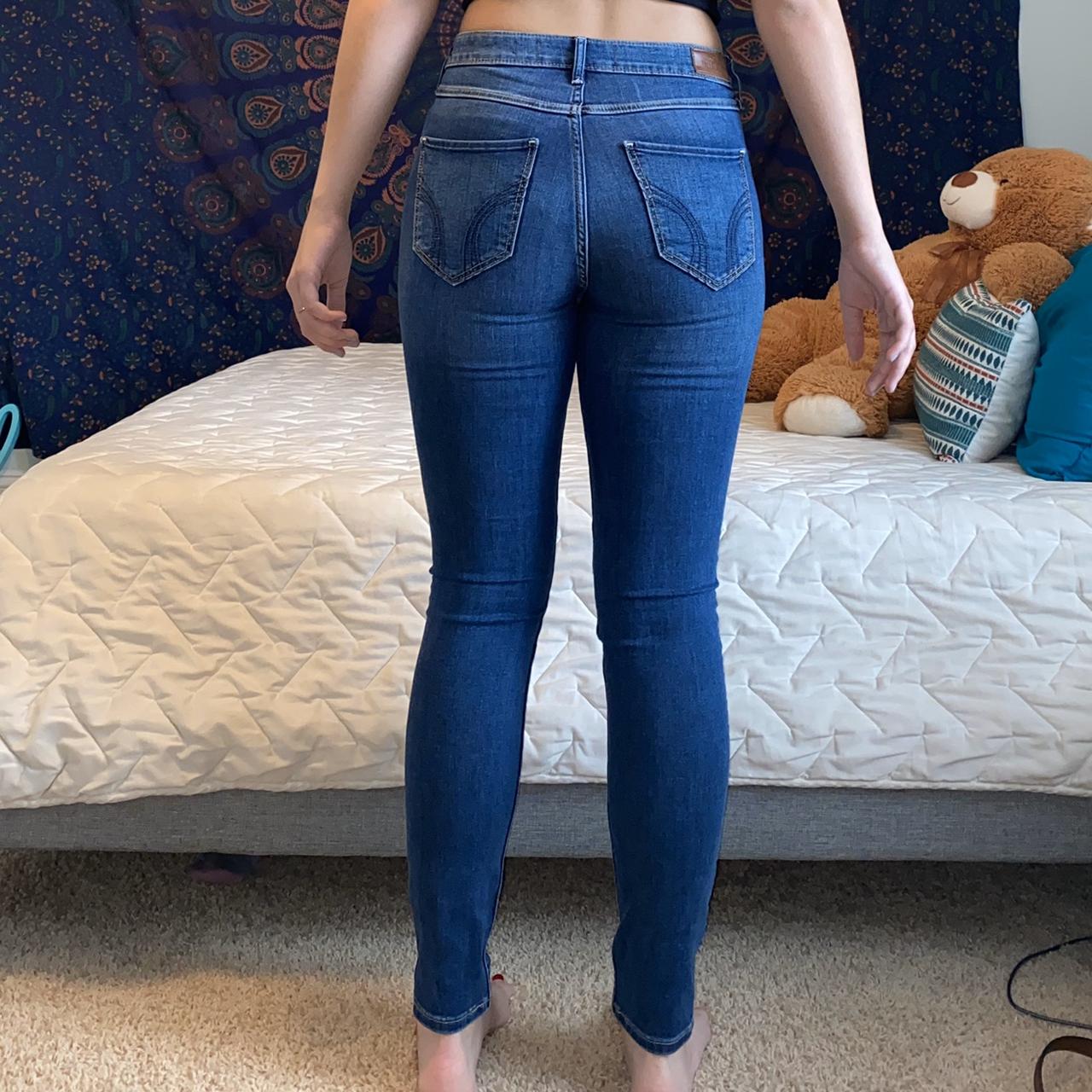 Hollister Skinny Jeans - Medium Wash Model is 5'6” - Depop